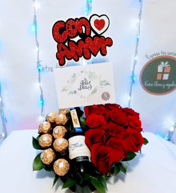 Rosas, vino, chocolate ferrero, regalos a domicilio en Quito