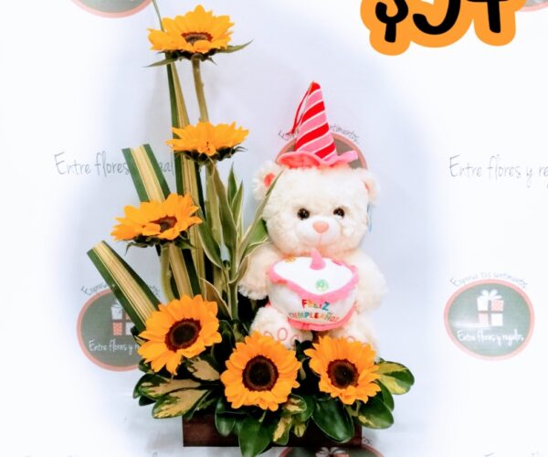 peluche a elegir, girasoles , regalos a domicilio en Quito