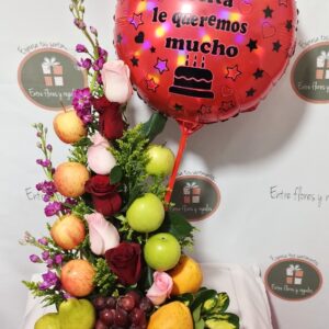 frutas , rosas, globo personalizado